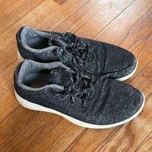 allbirds Grey Knit Lace-Up Wool Sneakers